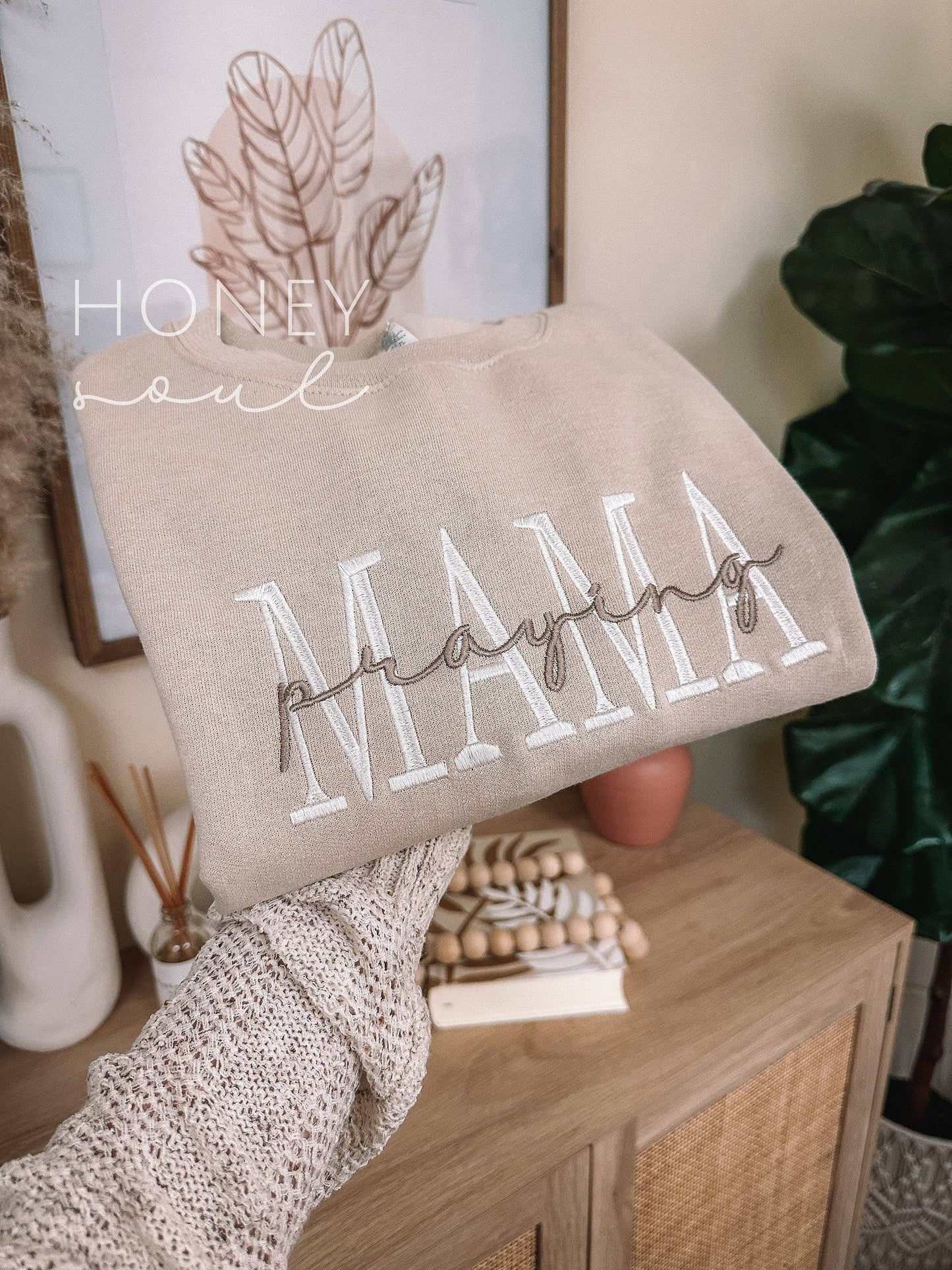 Embroidered Praying Mama Sweatshirt