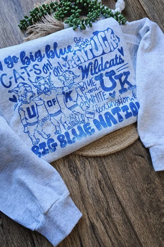 Retro UK Wildcats Big Blue Nation Sweatshirt