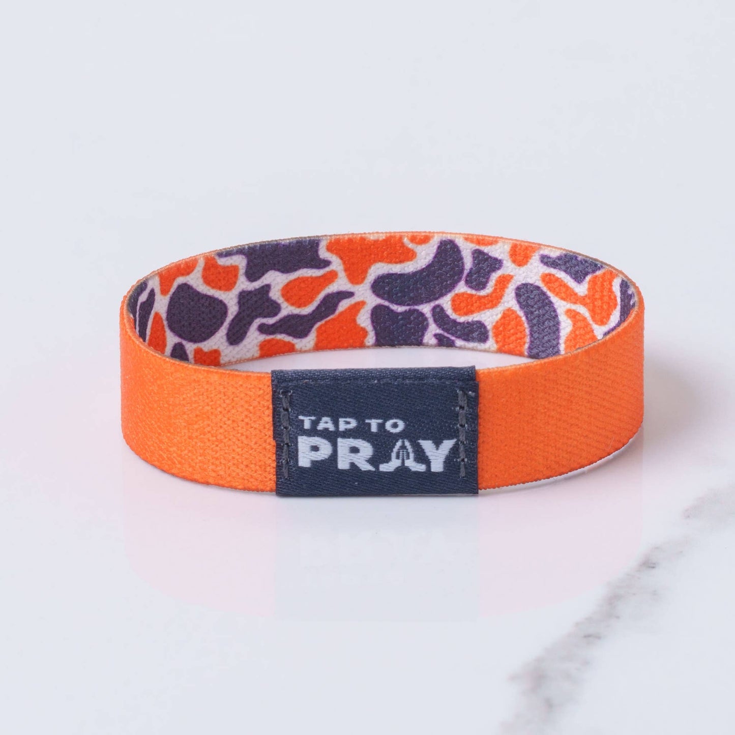 Versible Tap To Pray Wristbands - Team Camo - Orange & Grey