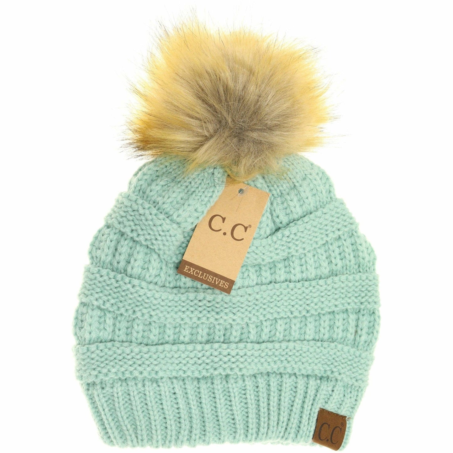 C.C Fur Pom Beanie