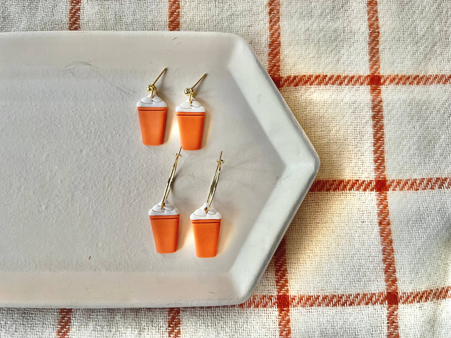 Pumpkin Spice Coffee Earrings