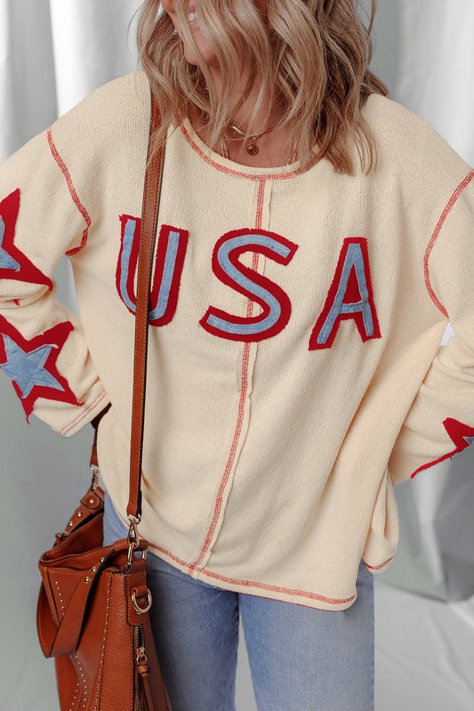 USA Star Patchwork Top
