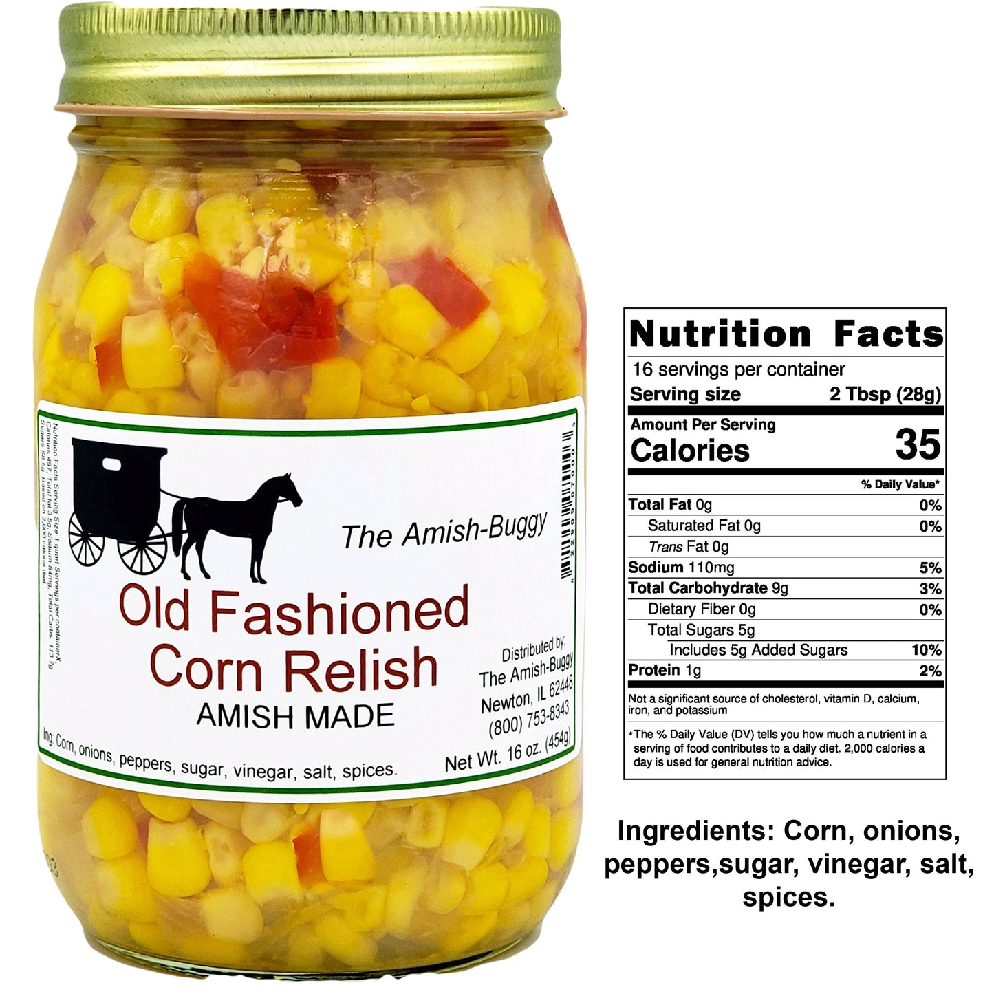 Amish Pickled Vegetables & Eggs 16 oz. Jar