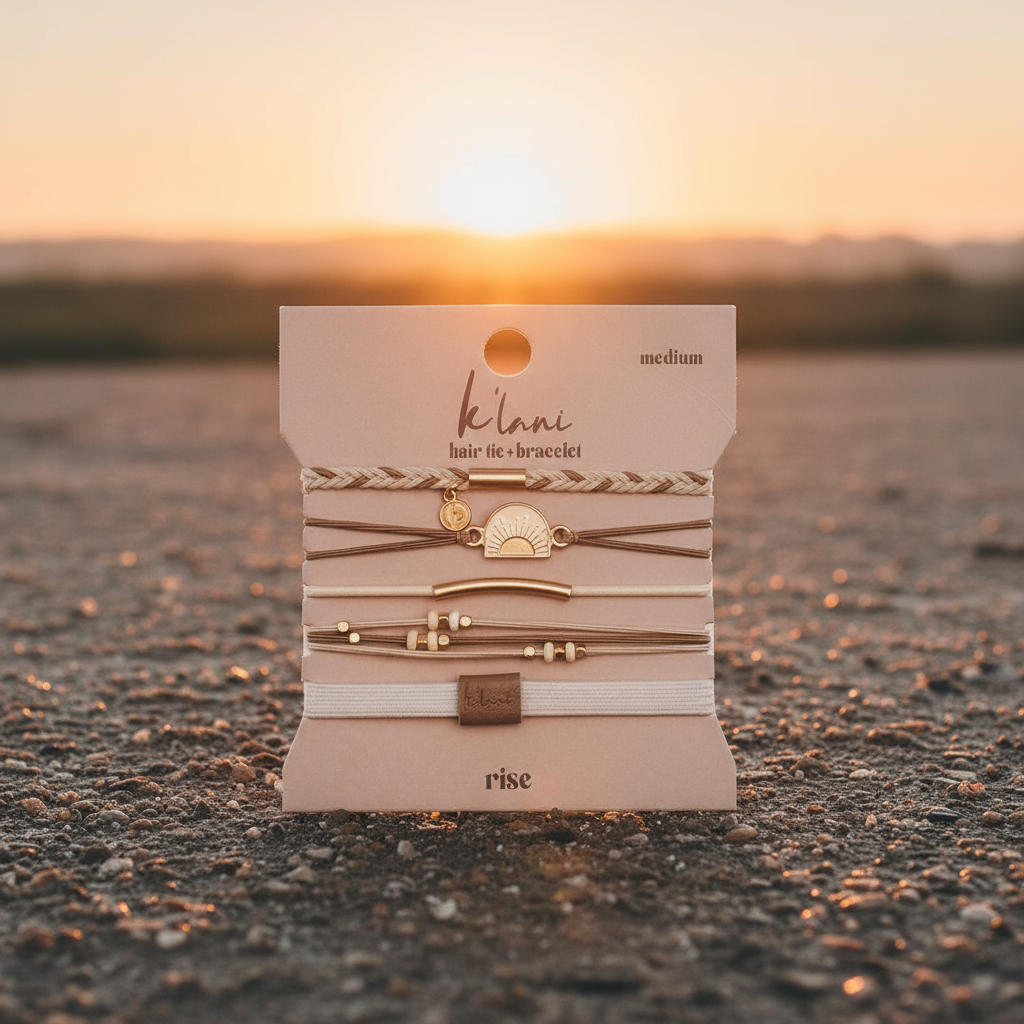 K'Lani Rise hair tie + bracelet set