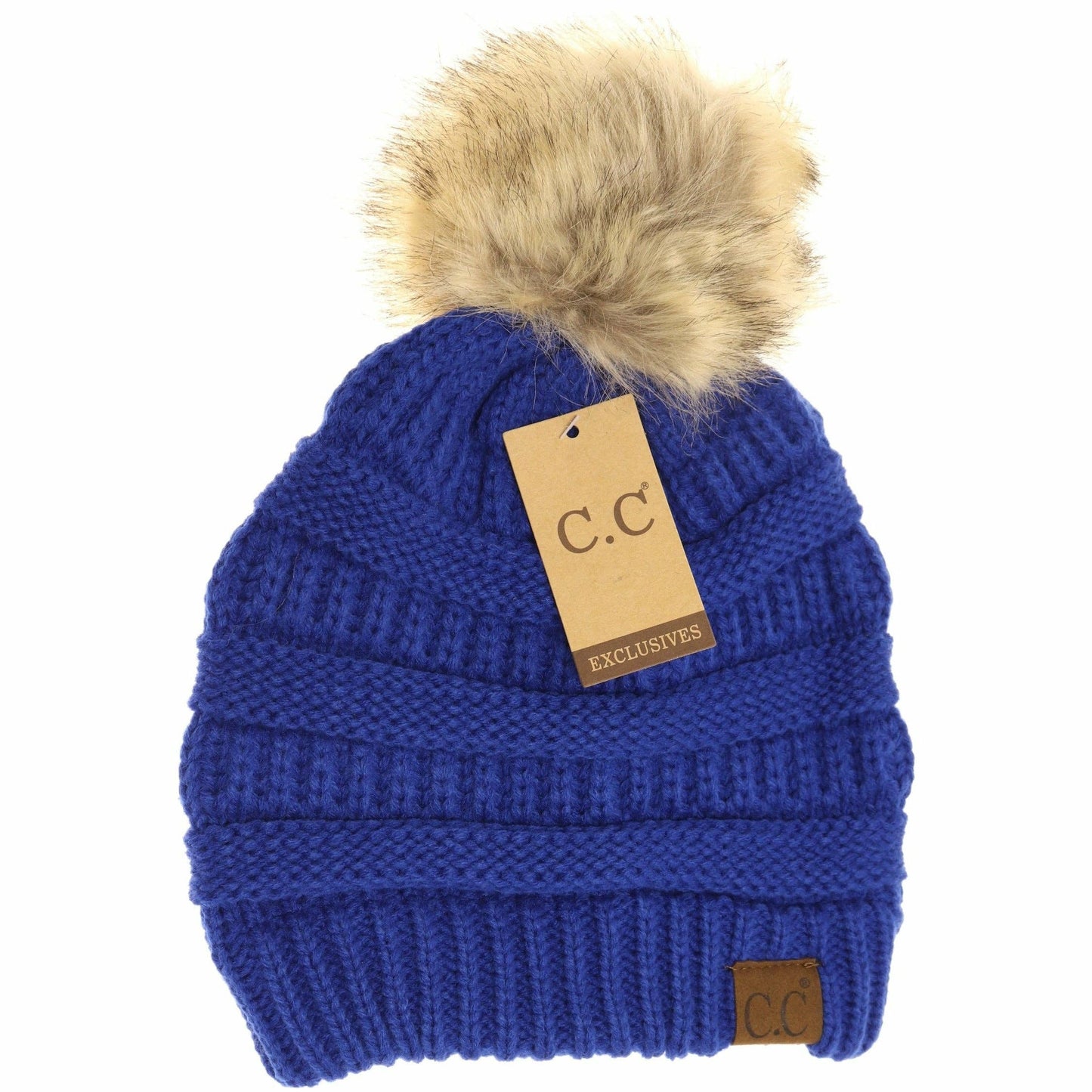 C.C Fur Pom Beanie