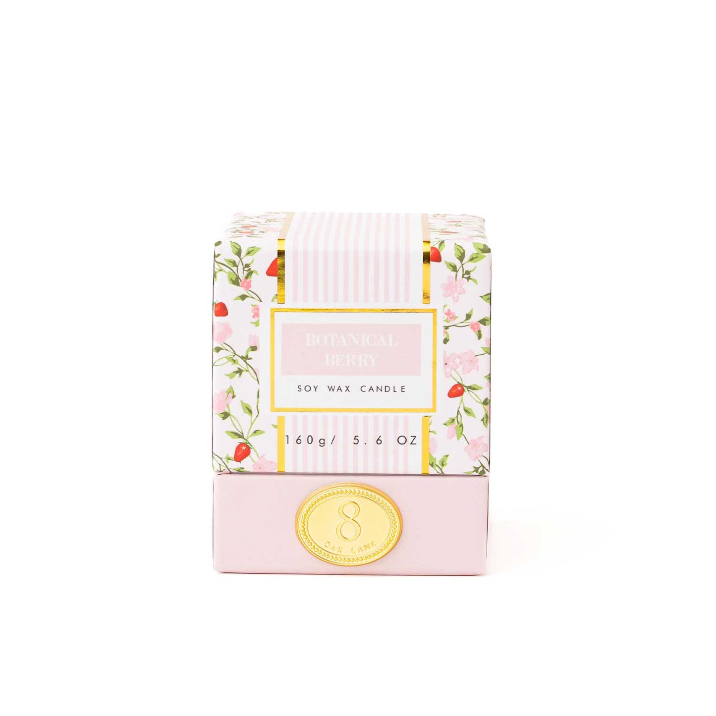 8 Oak Lane Botanical Berry Soy Candle – 5.6 oz Floral Berry Scented Candle