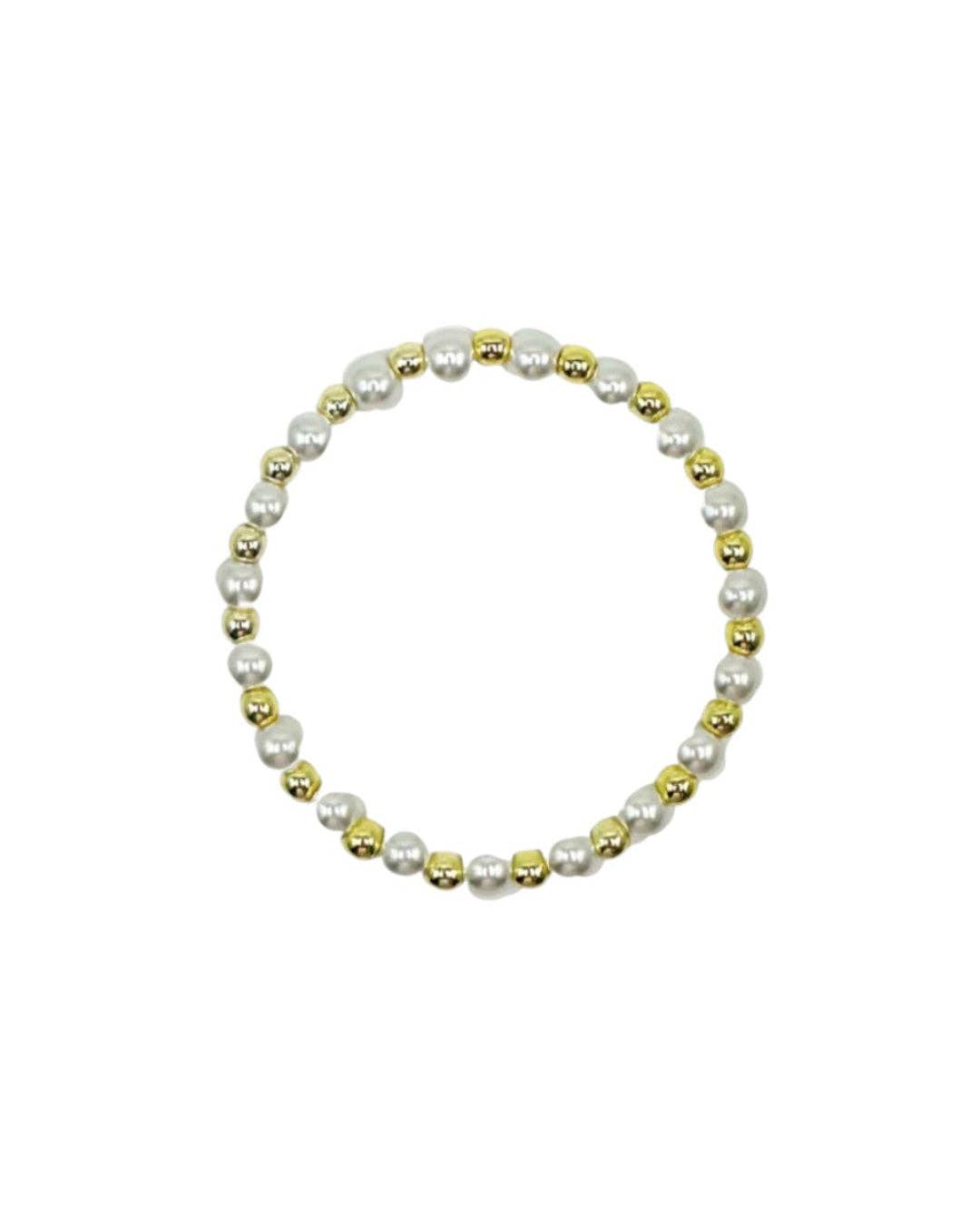 Chloe Pearl & Gold-Filled Beaded Bracelet