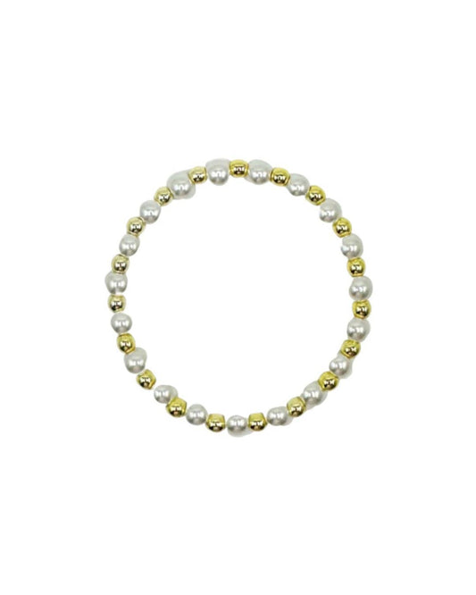 Chloe Pearl & Gold-Filled Beaded Bracelet