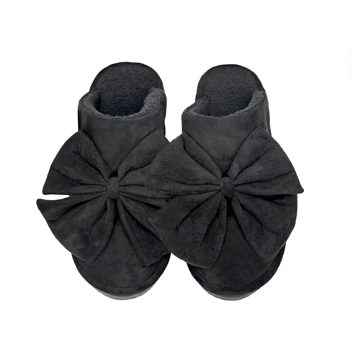 Fur Suede Bow C.C Slippers