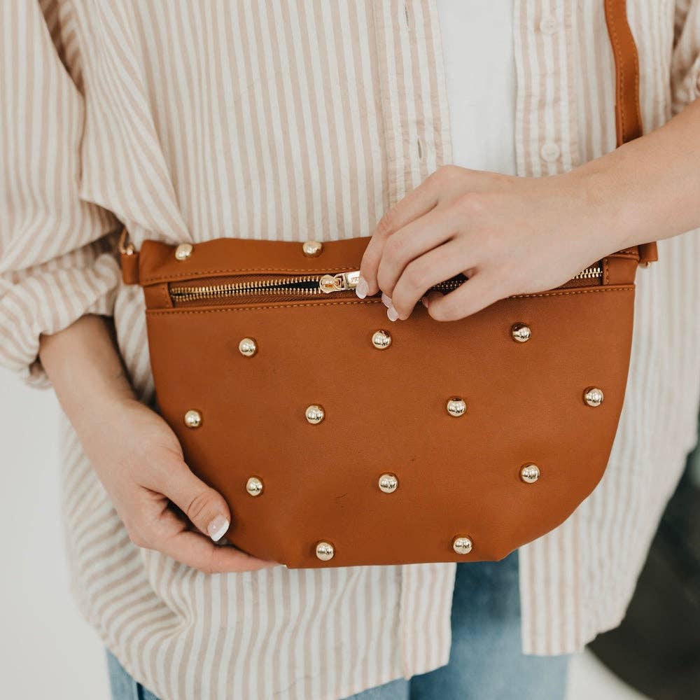 Pretty Simple Westlyn Studded Vegan Leather Belt Bag