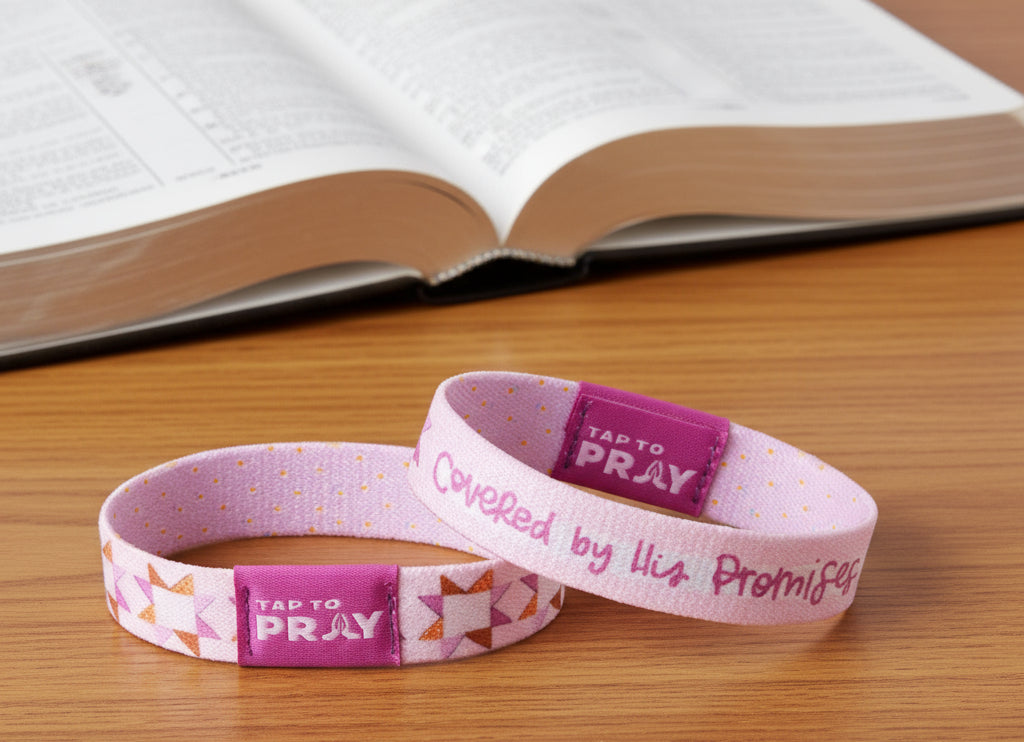 Versible Tap to Pray-Kingfolk Series Wristband-Covered by His Promises
