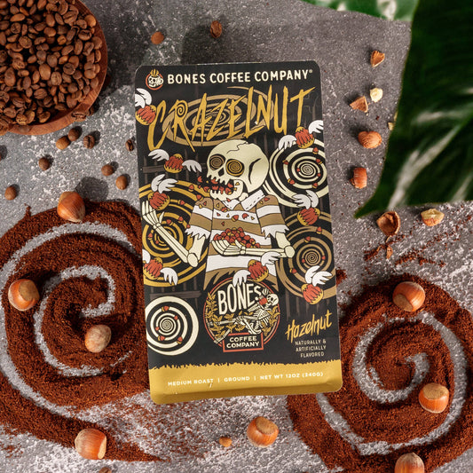 Bones Crazelnut Flavored Ground 12oz Coffee