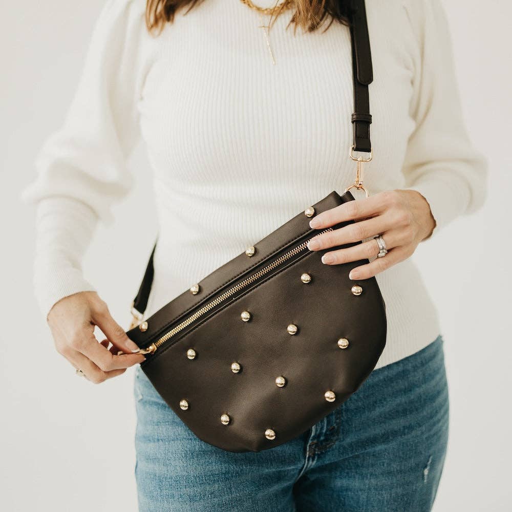 Pretty Simple Westlyn Studded Vegan Leather Belt Bag