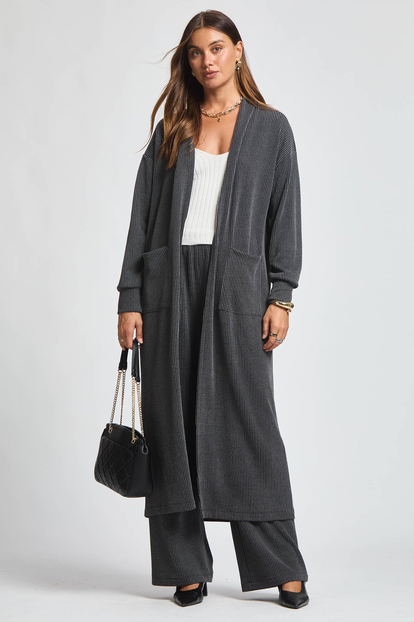 Dear Scarlett Longline Cardigan + Relaxed Pants Set