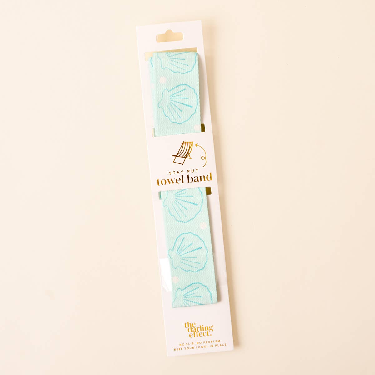 Darling Effect Stay-Put Towel Band in Seashells Aqua