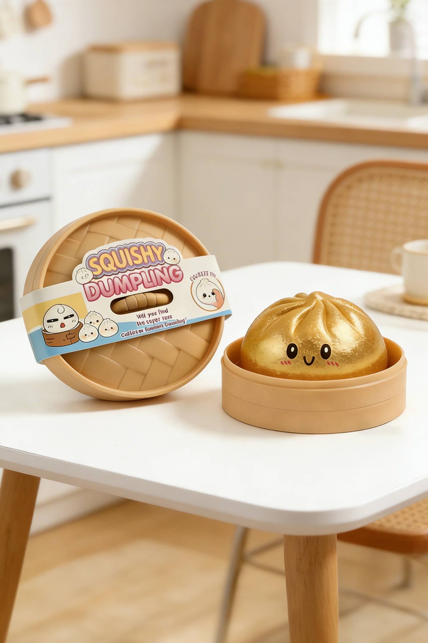 Jumbo Smiley Dumpling Squishy Toy – Kawaii Slow Rise Sensory Fidget