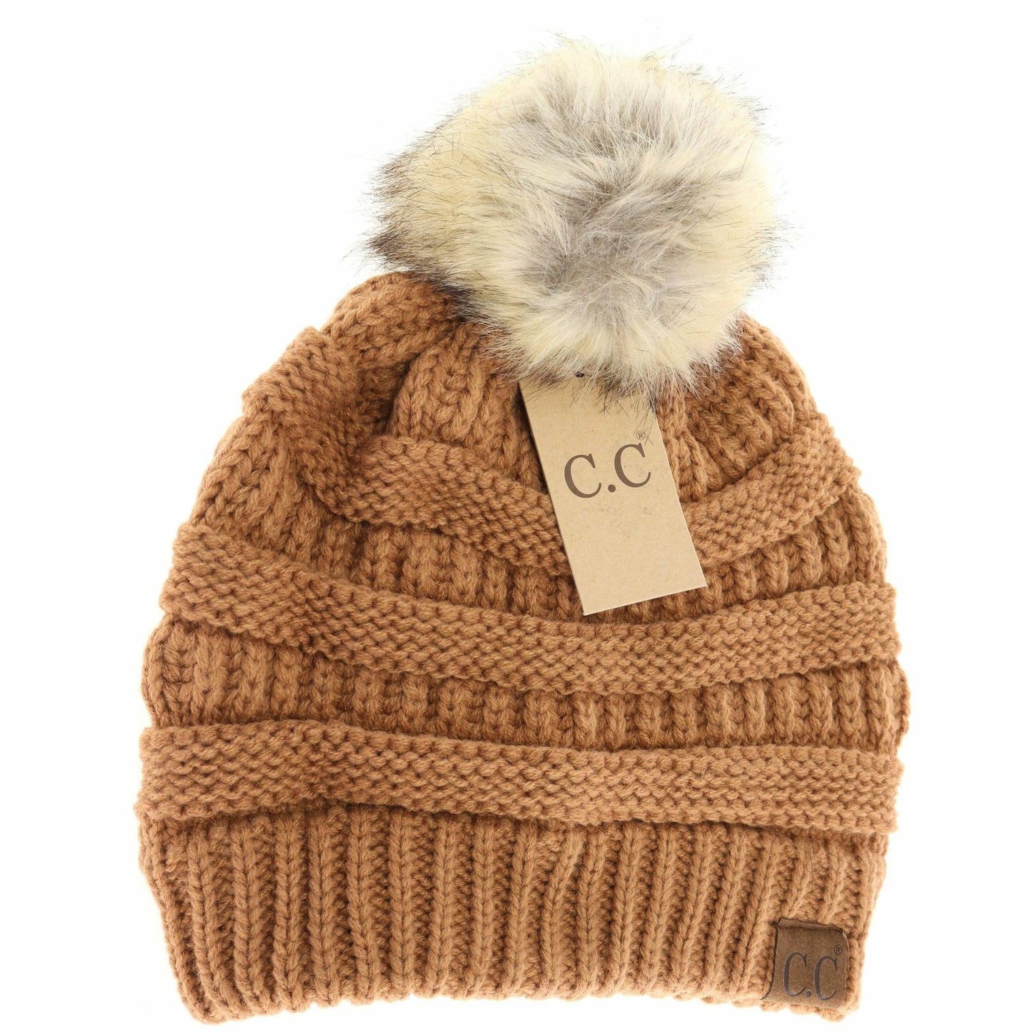 C.C Fur Pom Beanie