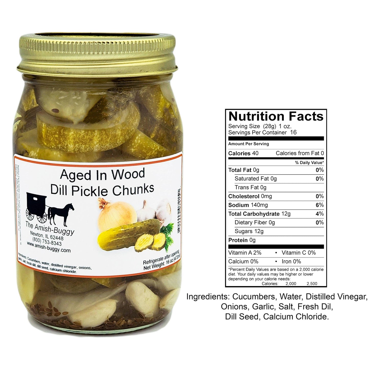 Amish Pickled Vegetables & Eggs 16 oz. Jar