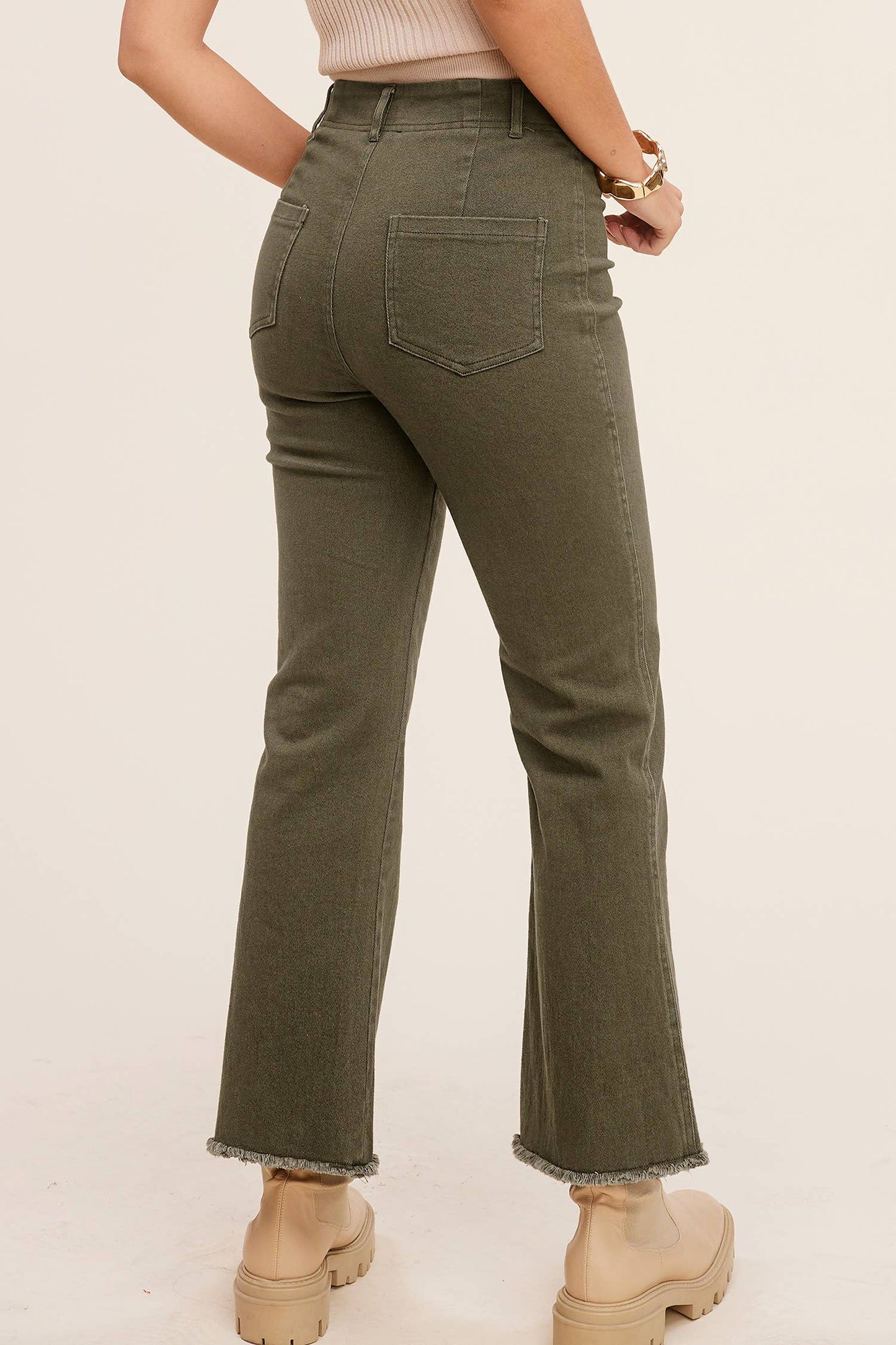 Stretchy High Waisted Flare Pants