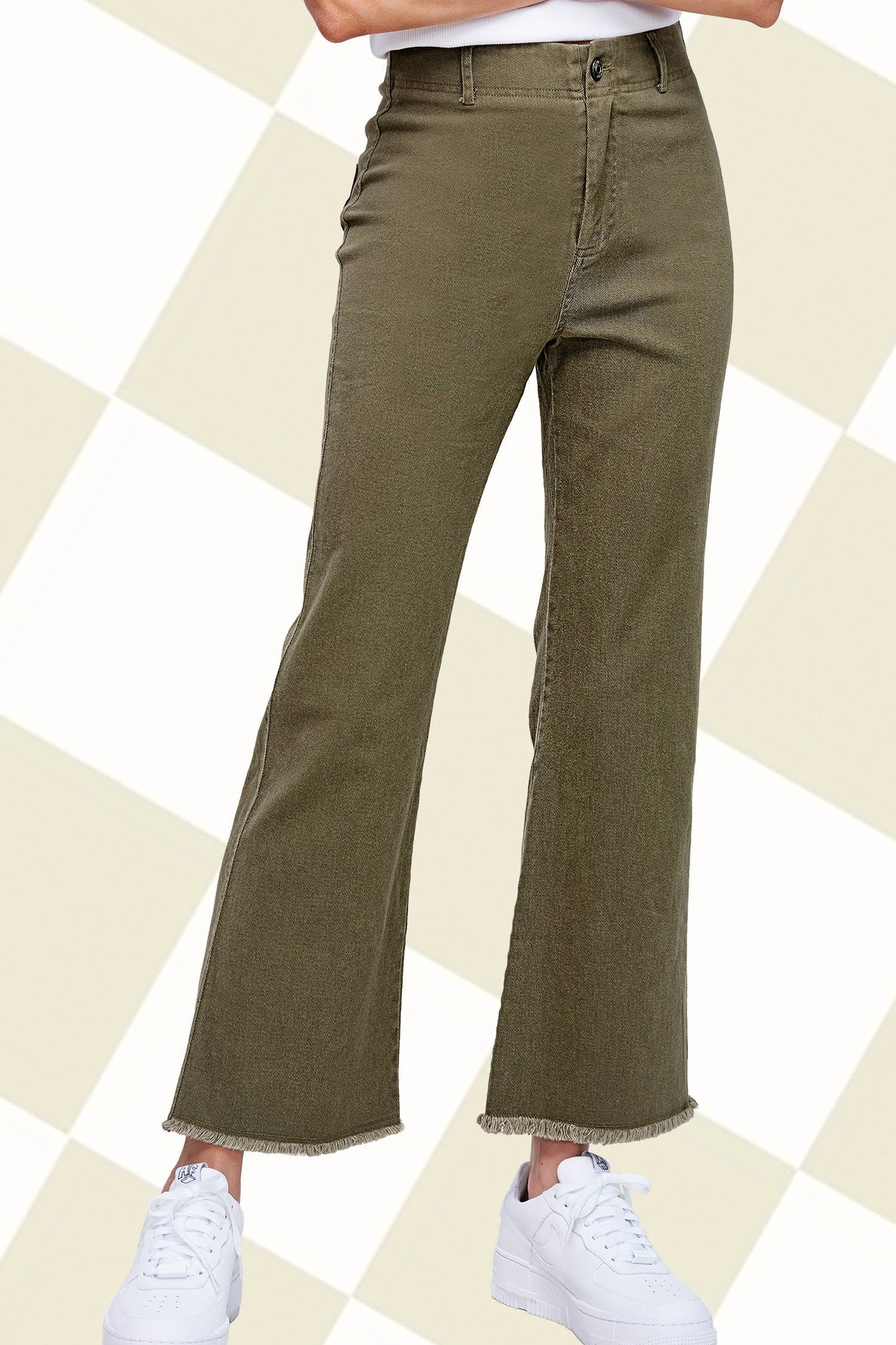 Stretchy High Waisted Flare Pants