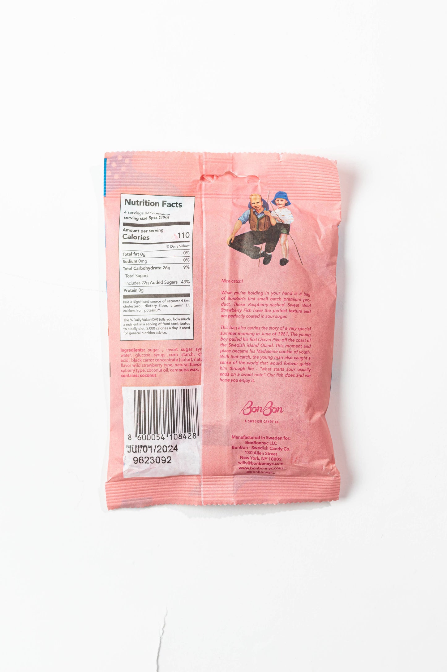 BonBon Sweet Wild Strawberry Fish Swedish Candy