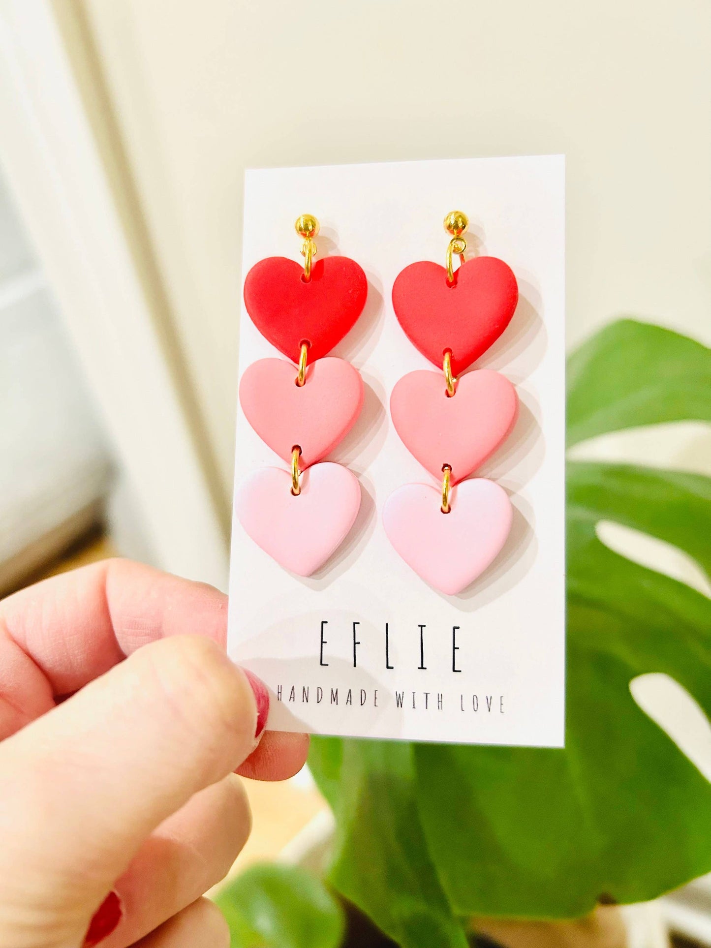 Boho Heart Dangle Earrings