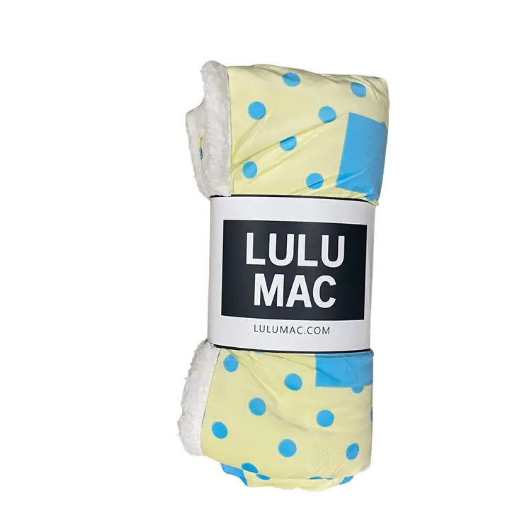 Lulu Mac Polka Dot Throw Blanket – Cozy Sherpa Blanket