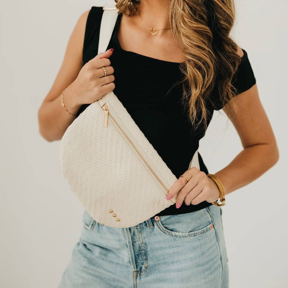Pretty Simple Diagonal Woven Westlyn Bum Bag Crossbody