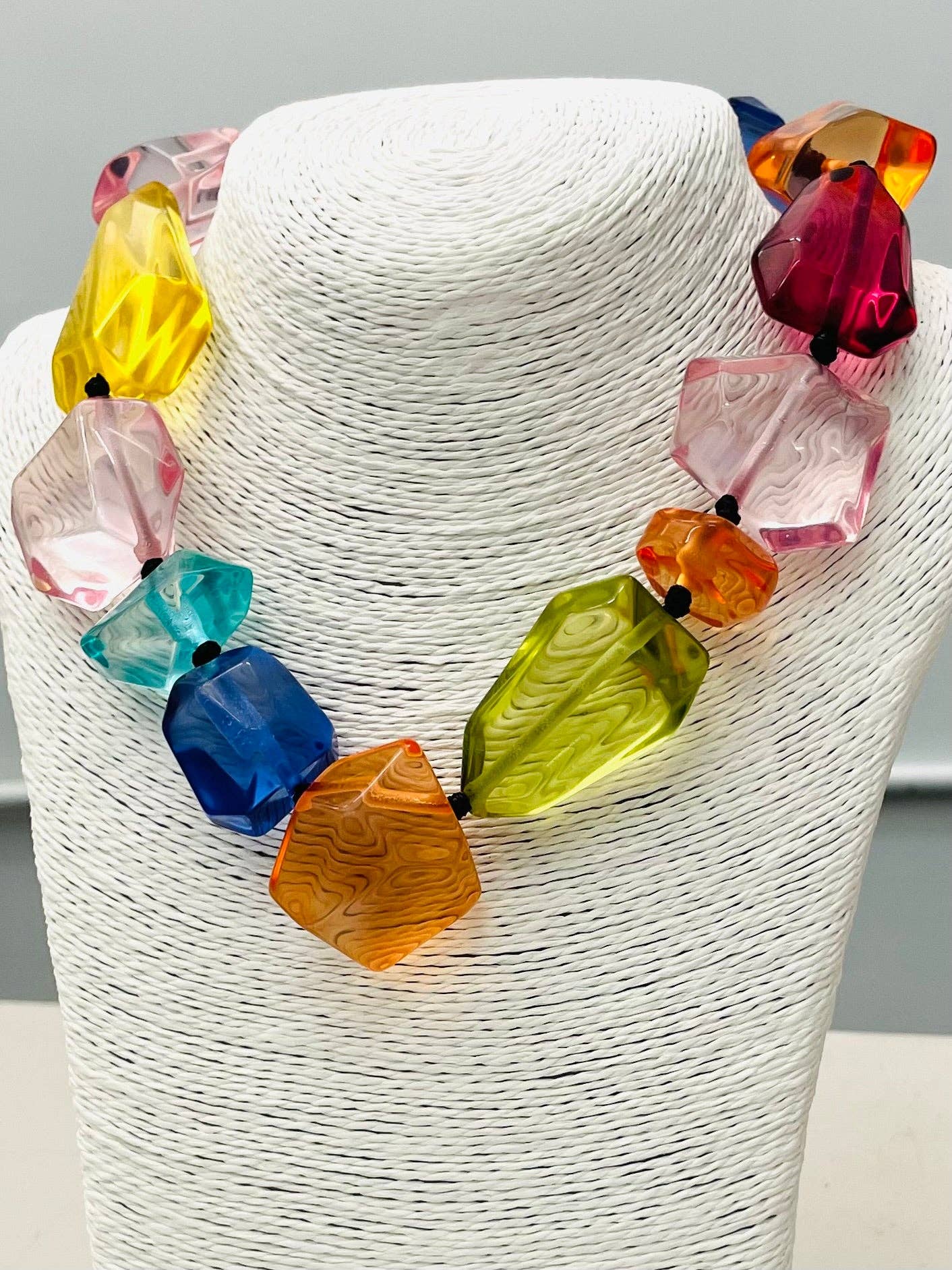 Summer Splash Crystal Statement Necklace