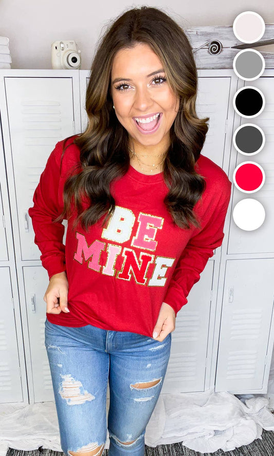 Be Mine Ideal Chenille Long Sleeve T-Shirt