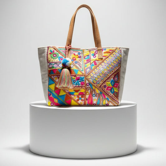 Camel Threads Zoe Tote