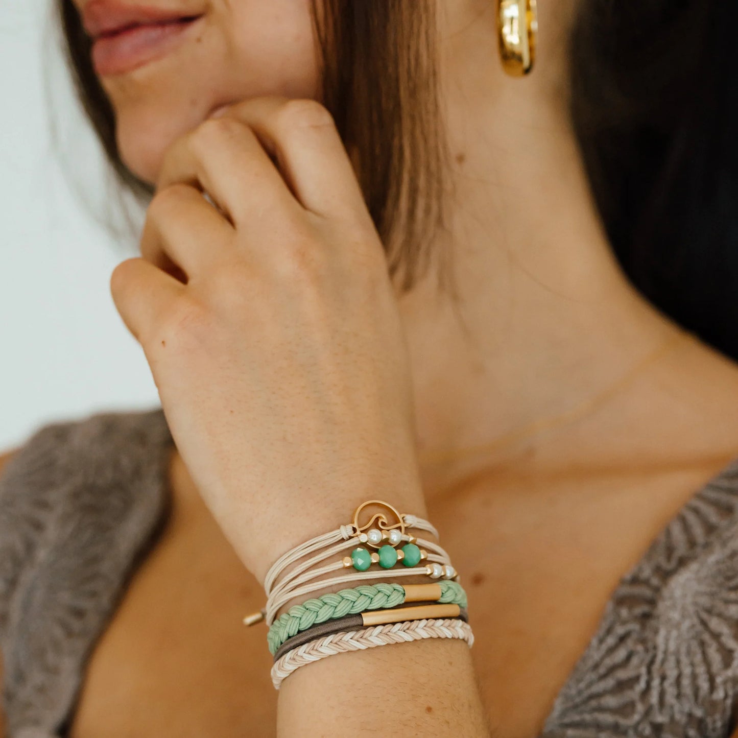 K'Lani Reflect hair tie + bracelet set