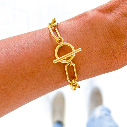 Paper Clip Toggle Bracelet