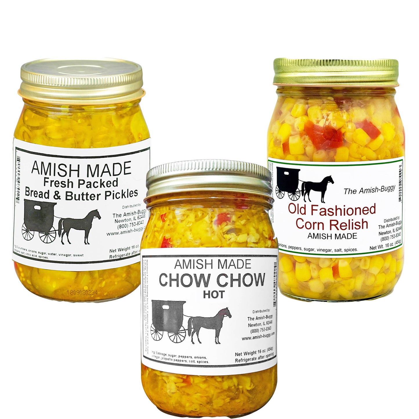 Amish Pickled Vegetables & Eggs 16 oz. Jar