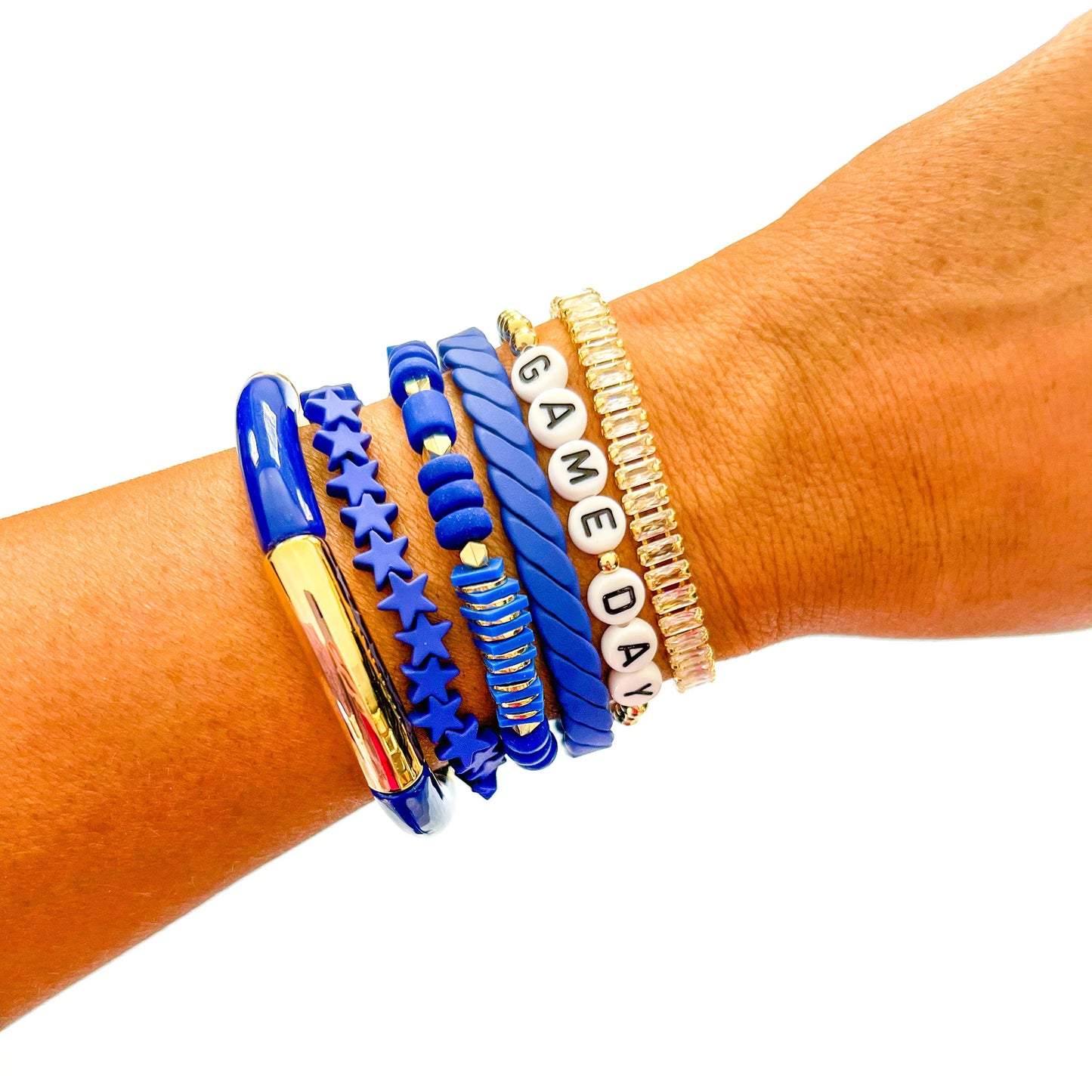 Blue Game Day Bracelets & Necklaces