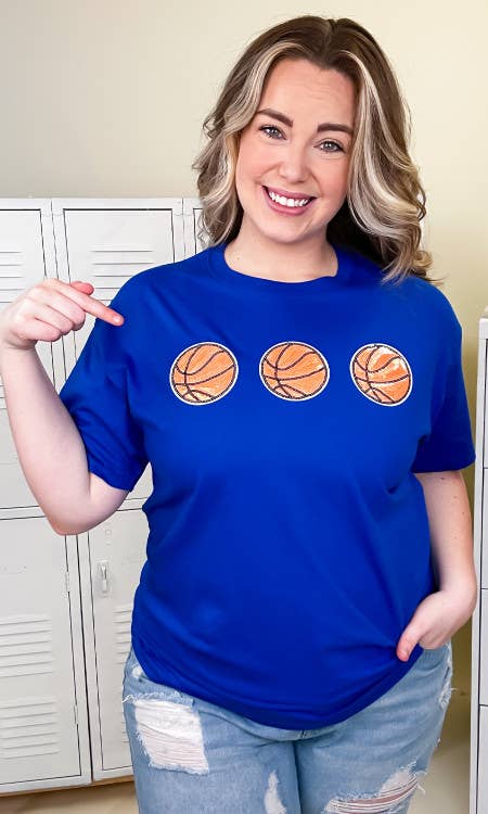 Sparkle Basketball Adult T-Shirt