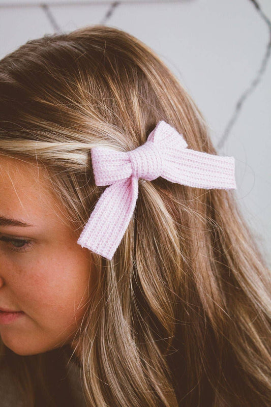 Ellie Knit Bow Clip