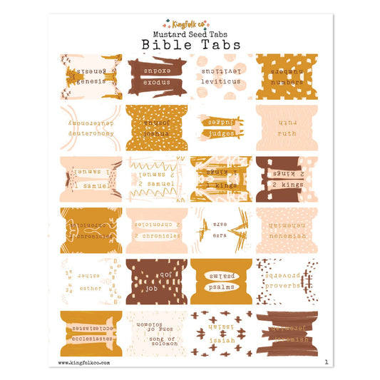 Mustard Seed Bible Tabs Stickers