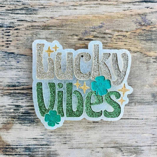 St. Patricks Day “Lucky Vibes” Car Freshie